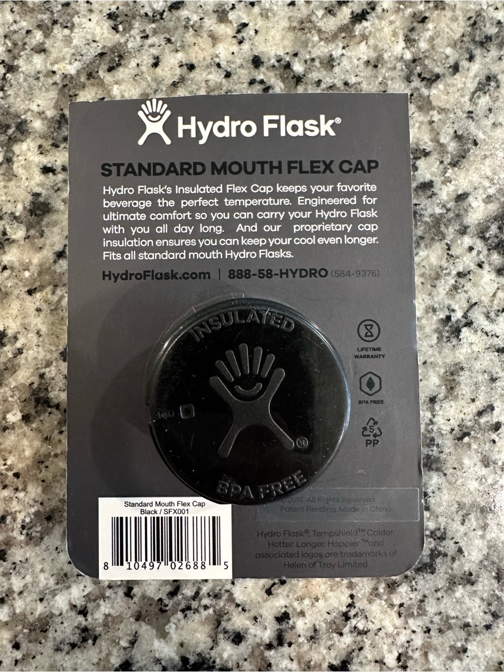 Hydro Flask Black Standard Mouth Flex Cap - Picture 2 of 2